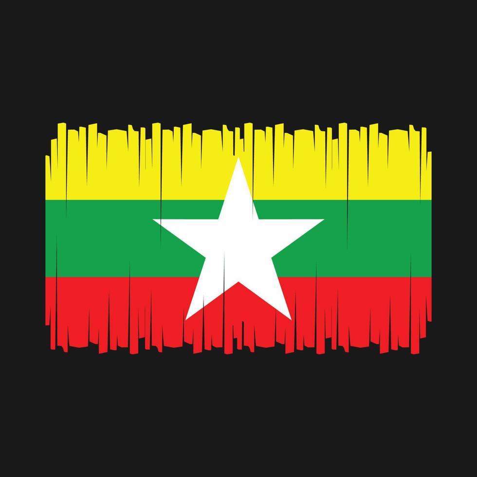 Myanmar Flag Vector