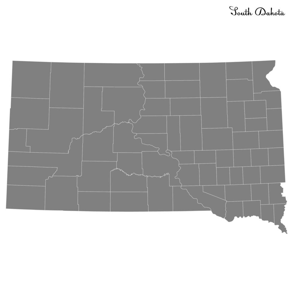 mapa de alta calidad estado de estados unidos vector