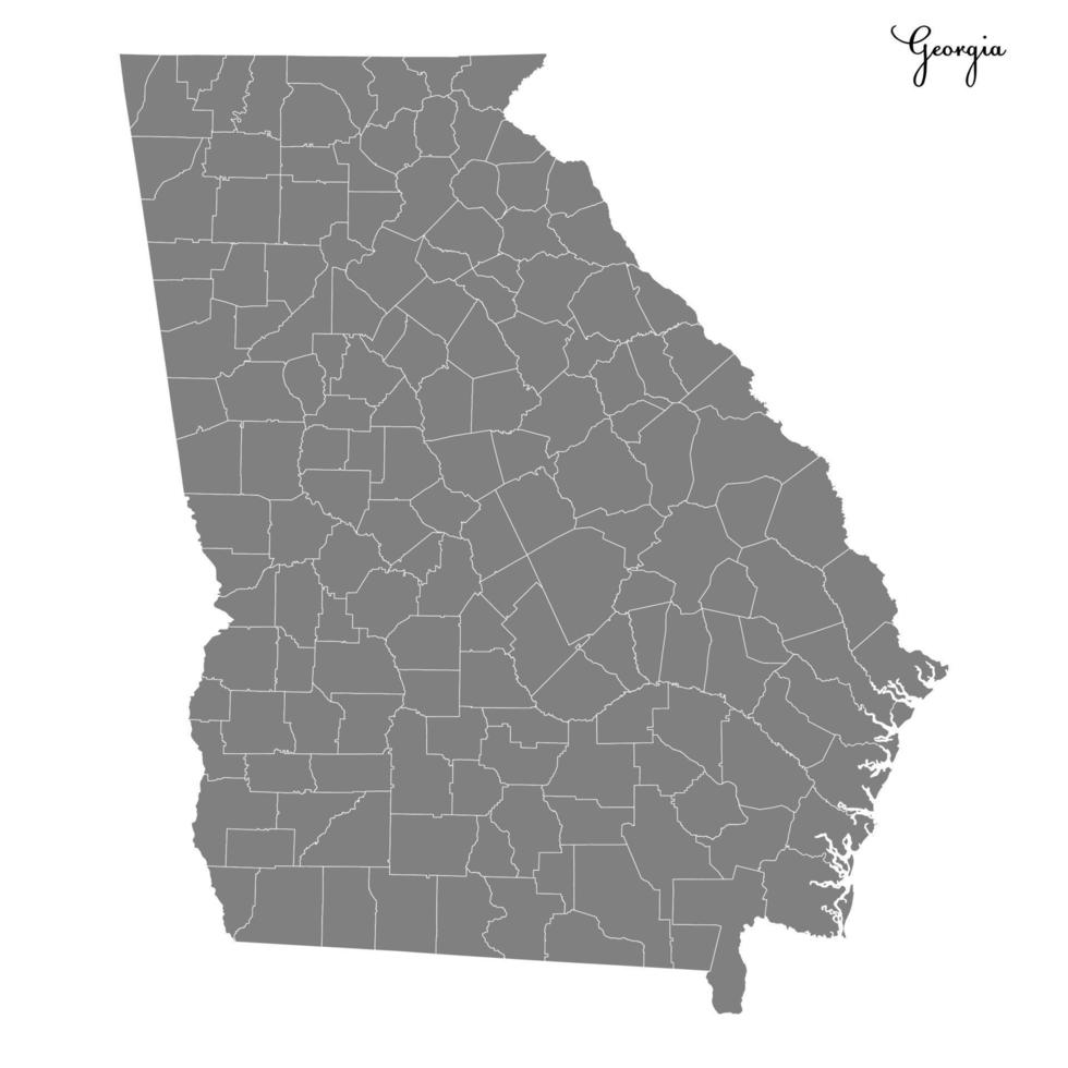 High Quality map state of United States vector