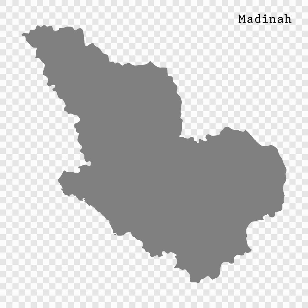 alto calidad mapa es un región de saudi arabia vector