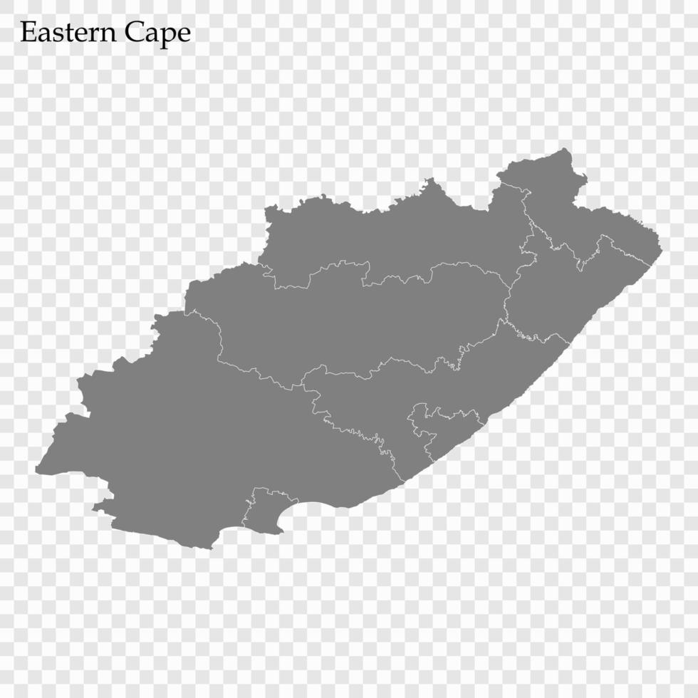 High Quality map is a province of South Africa vector