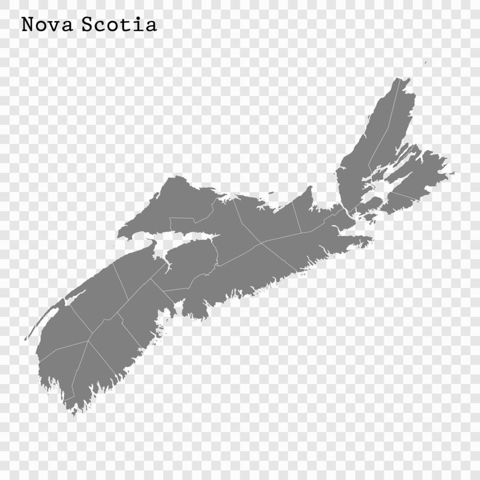 alto calidad mapa provincia de Canadá vector