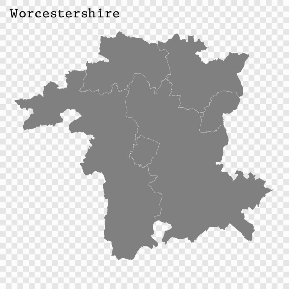 High Quality map is a county of England vector