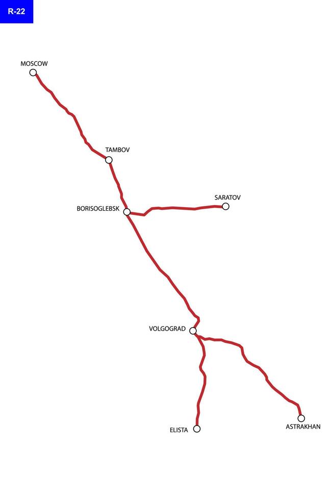 Road map of Russia vector
