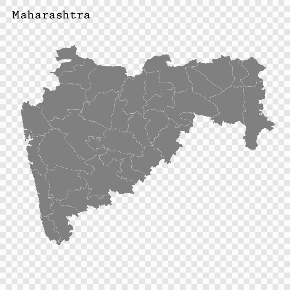 High Quality map of state of India vector