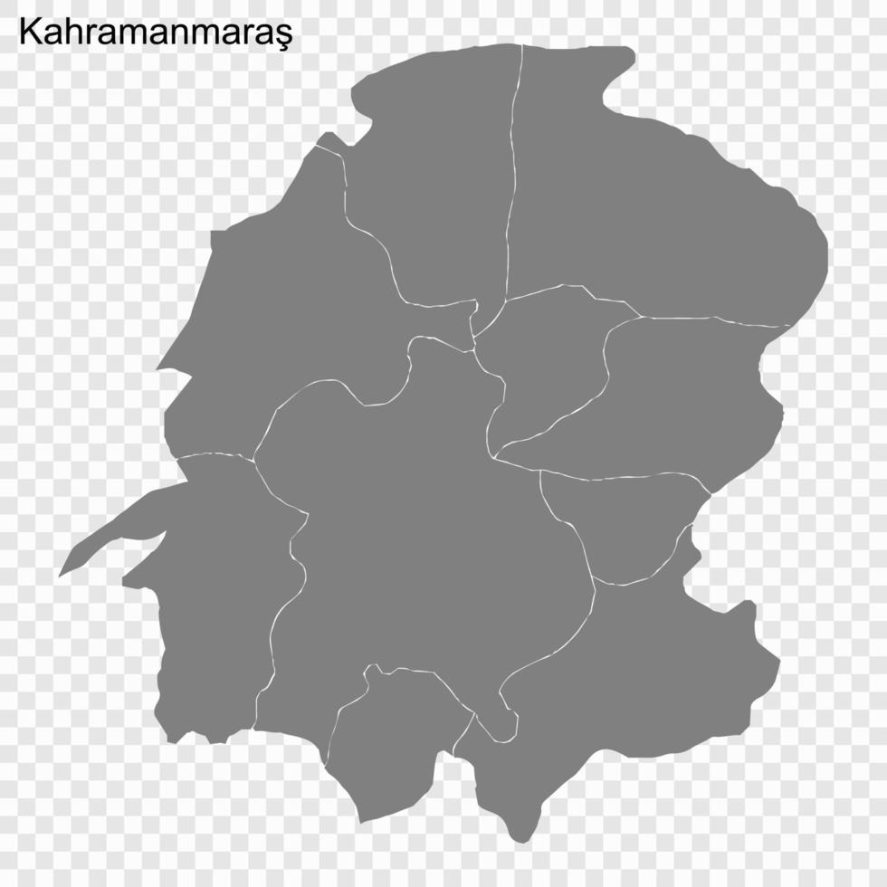 High Quality map is a province of Turkey vector
