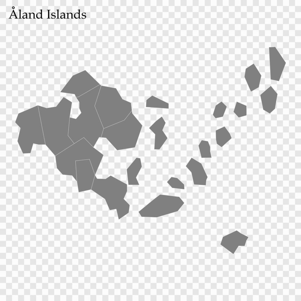 High Quality map Region of Finland vector