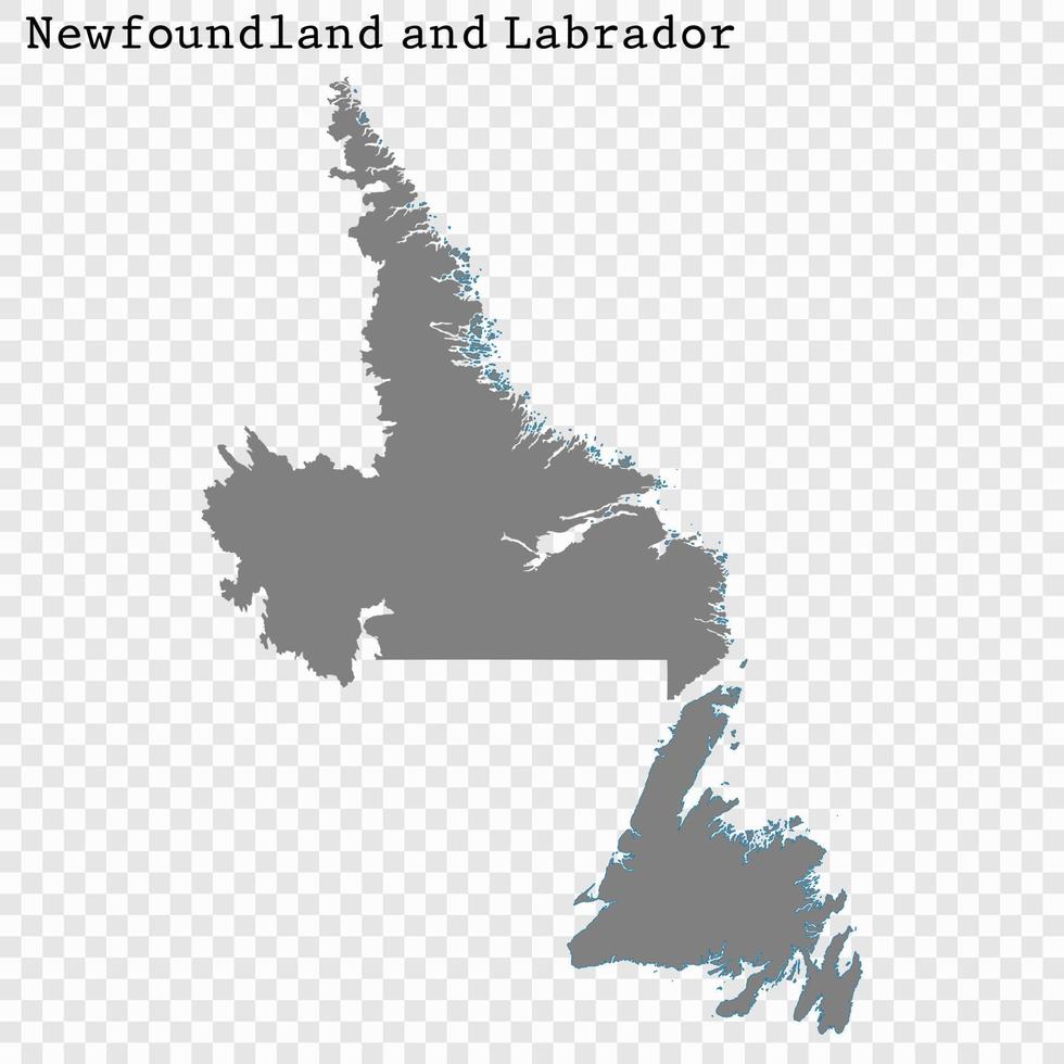 High Quality map province of Canada vector