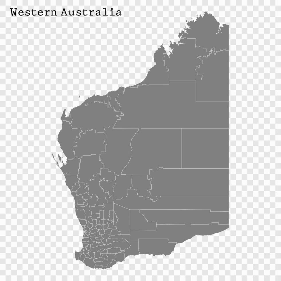 High Quality map is a state of Australia vector