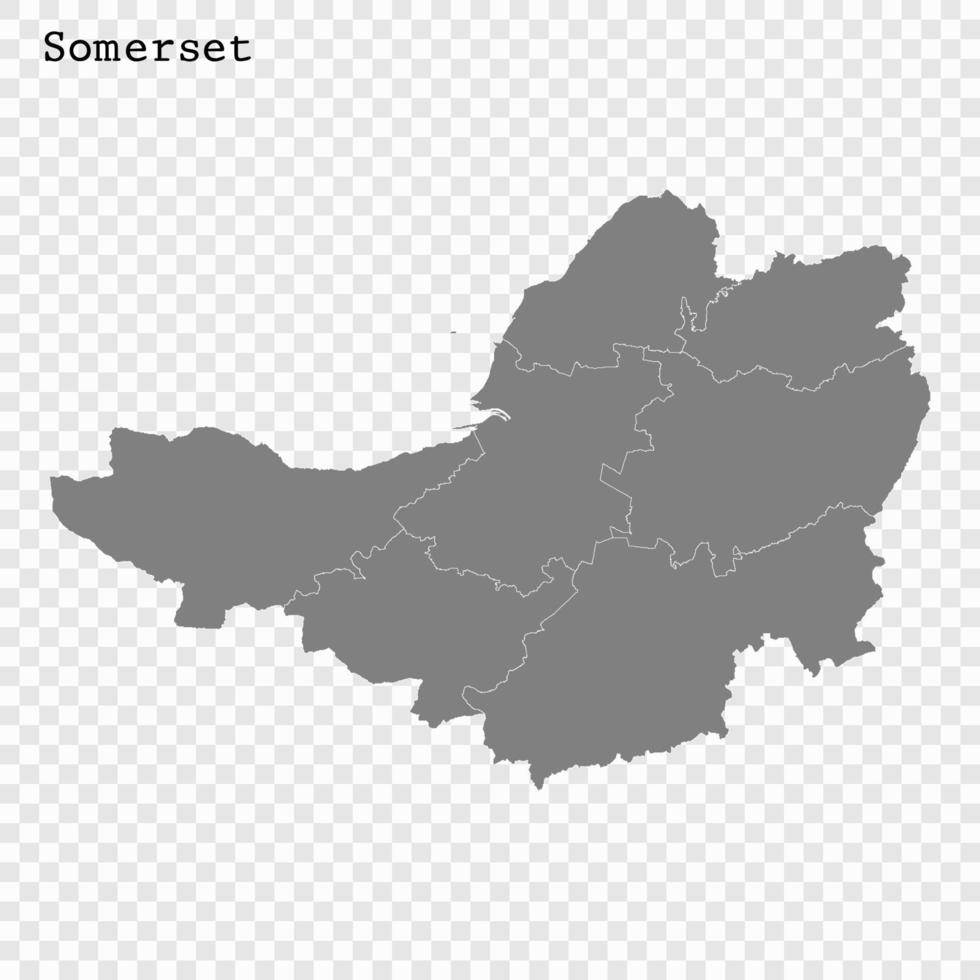 alto calidad mapa es un condado de Inglaterra vector