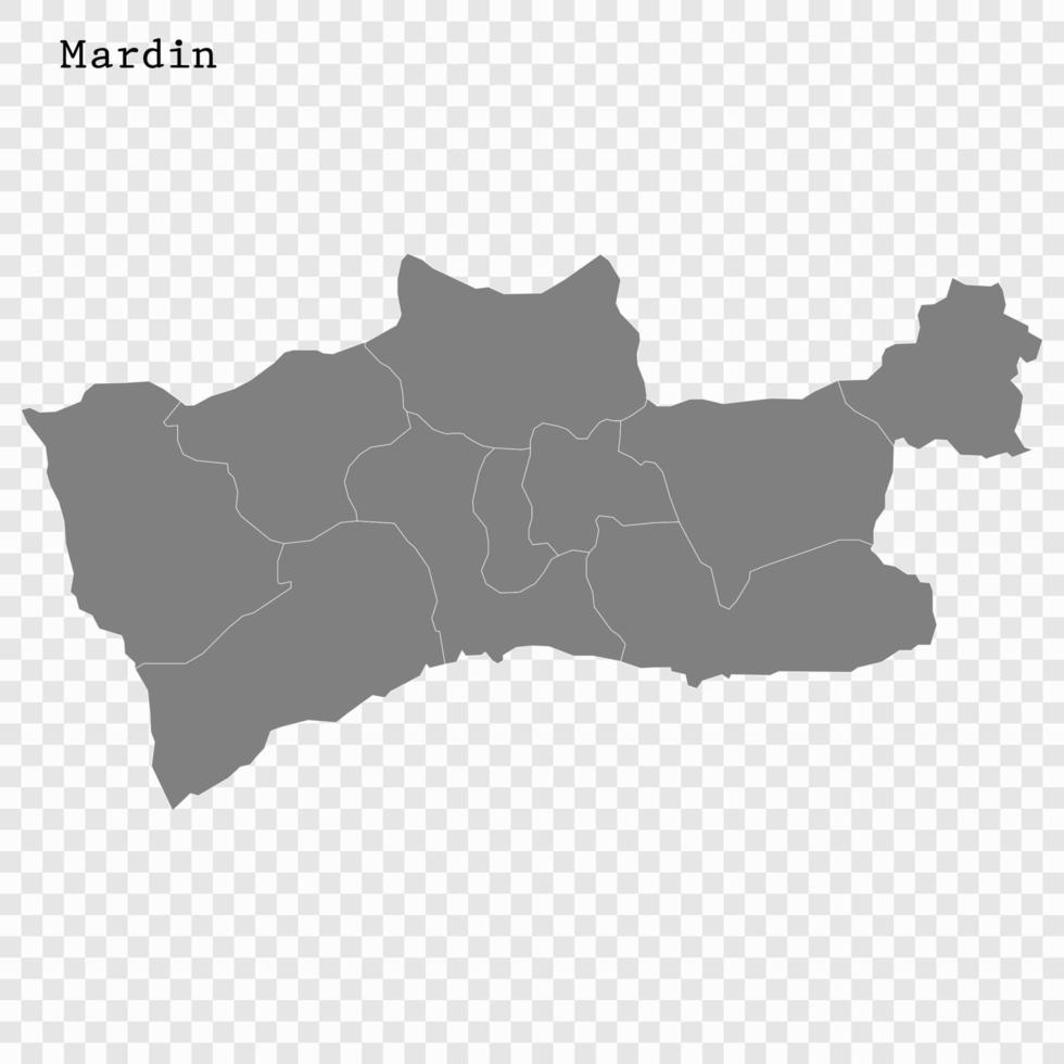 High Quality map is a province of Turkey vector