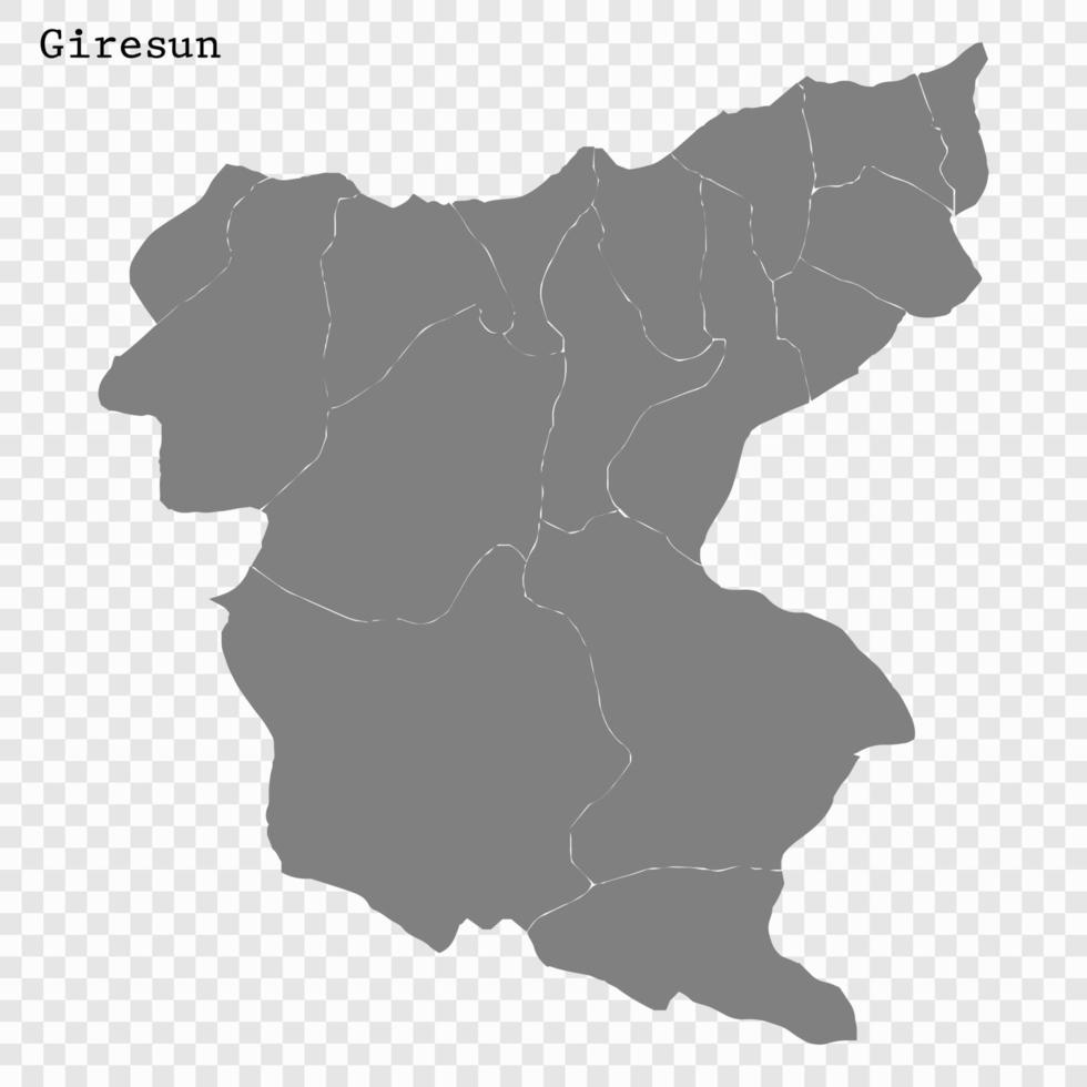 High Quality map is a province of Turkey vector