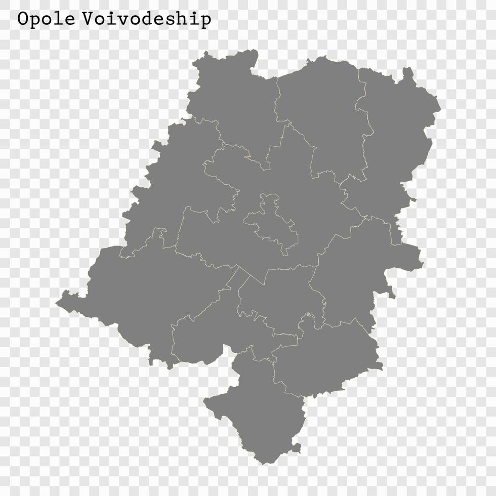 alto calidad mapa de voivodato de Polonia vector