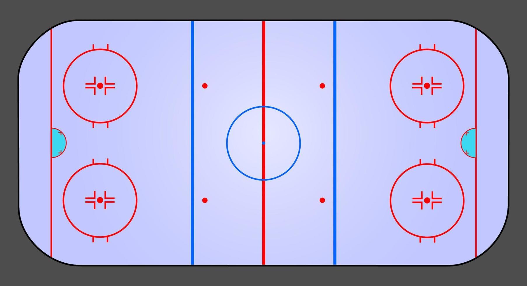 Vector ice hockey rink isolated