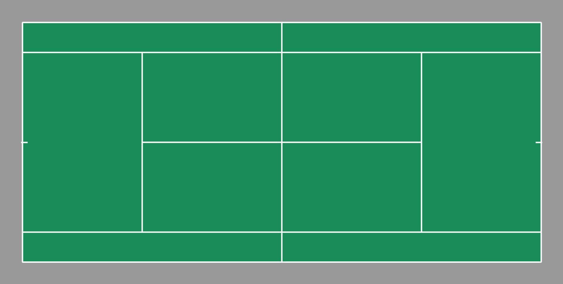 Top view of tennis court. vector