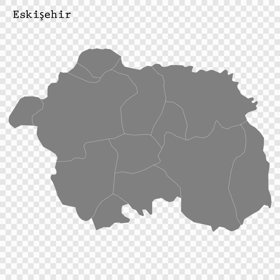 High Quality map is a province of Turkey vector