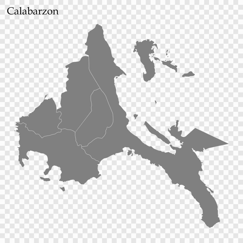 alto calidad mapa de región de Filipinas vector