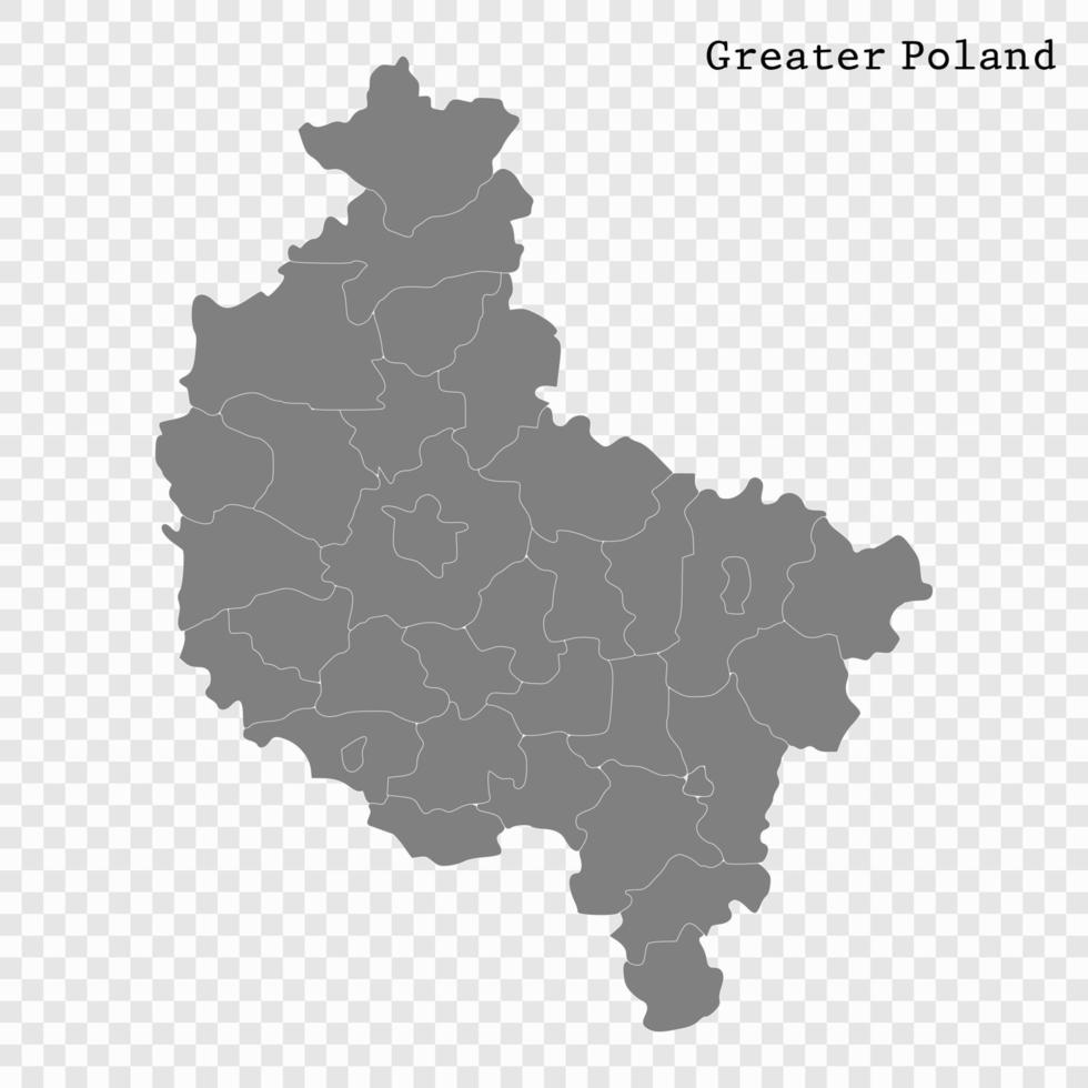 alto calidad mapa de voivodato de Polonia vector