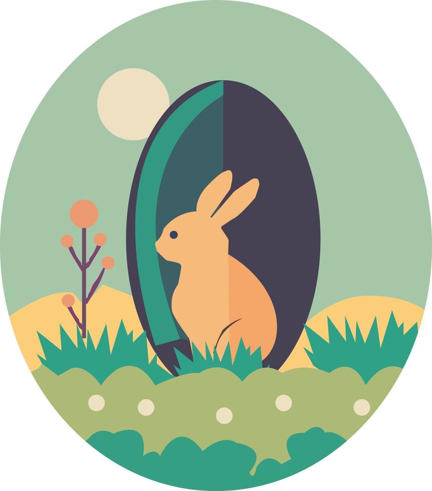 free vector Easter rabbit icon