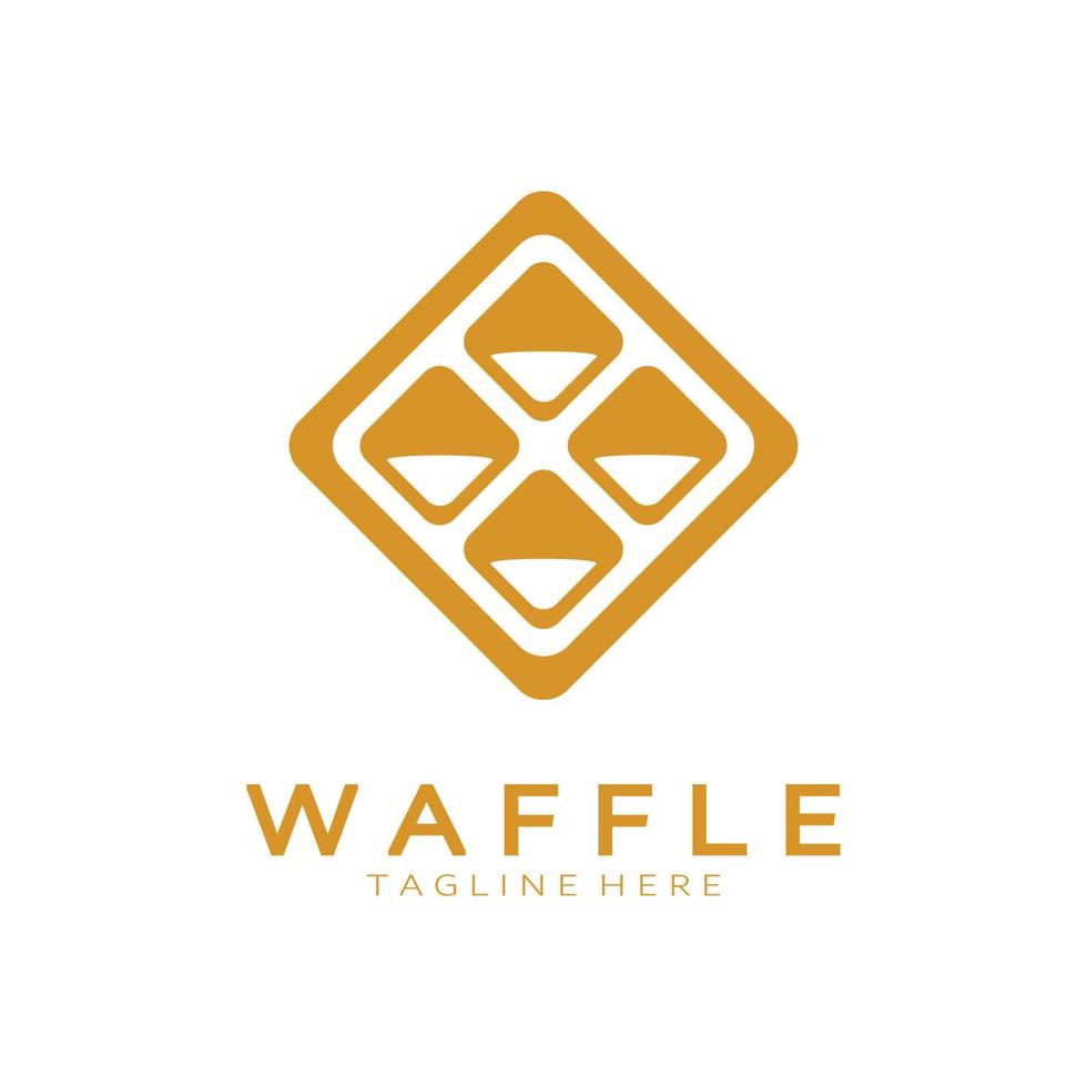 waffle logo simple illustration design,for pastry shop,emblem,badge,bakery business,pastry,bakery,vector vector