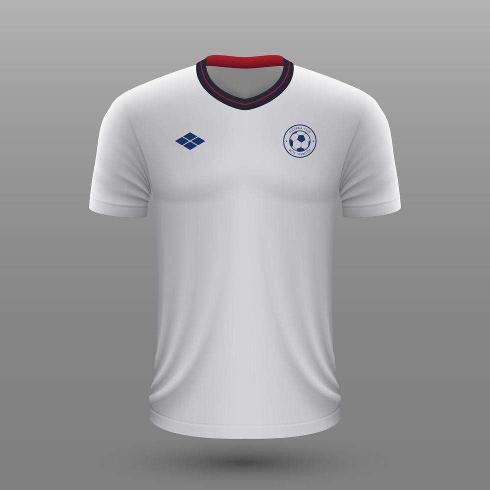 realista fútbol camisa ,Inglaterra hogar jersey modelo para fútbol americano equipo. vector