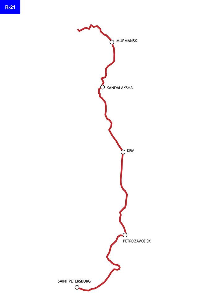 Road map of Russia vector