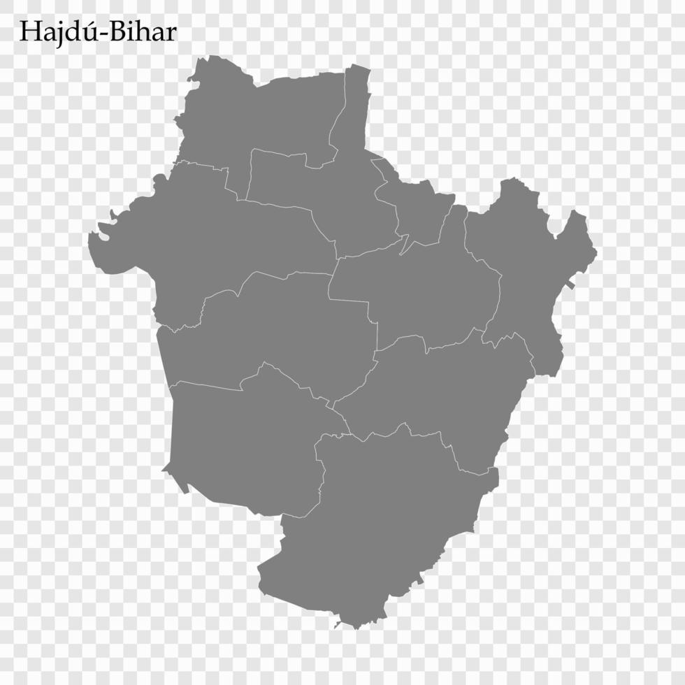 High Quality map County of Hungary vector