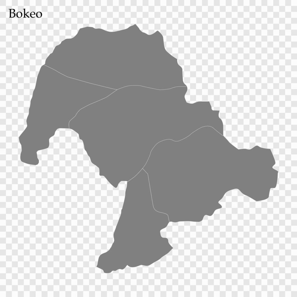 alto calidad mapa de provincia de Laos vector