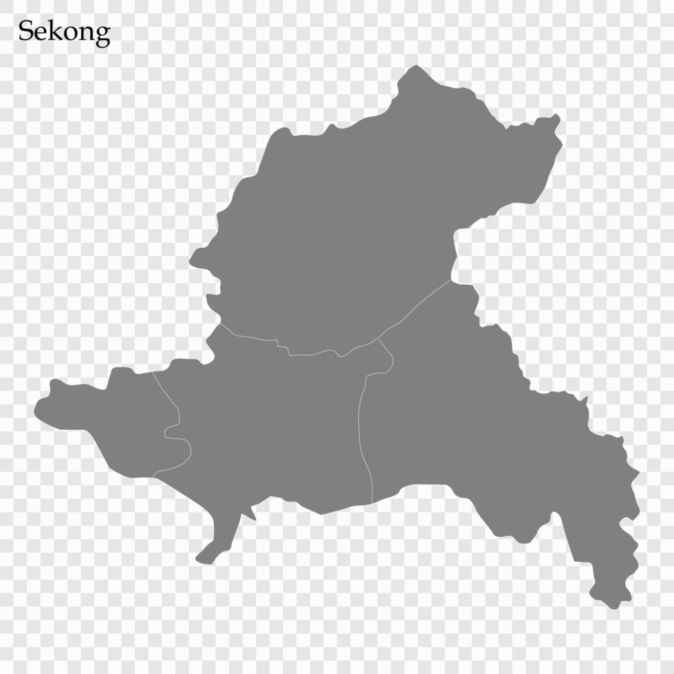 alto calidad mapa de provincia de Laos vector