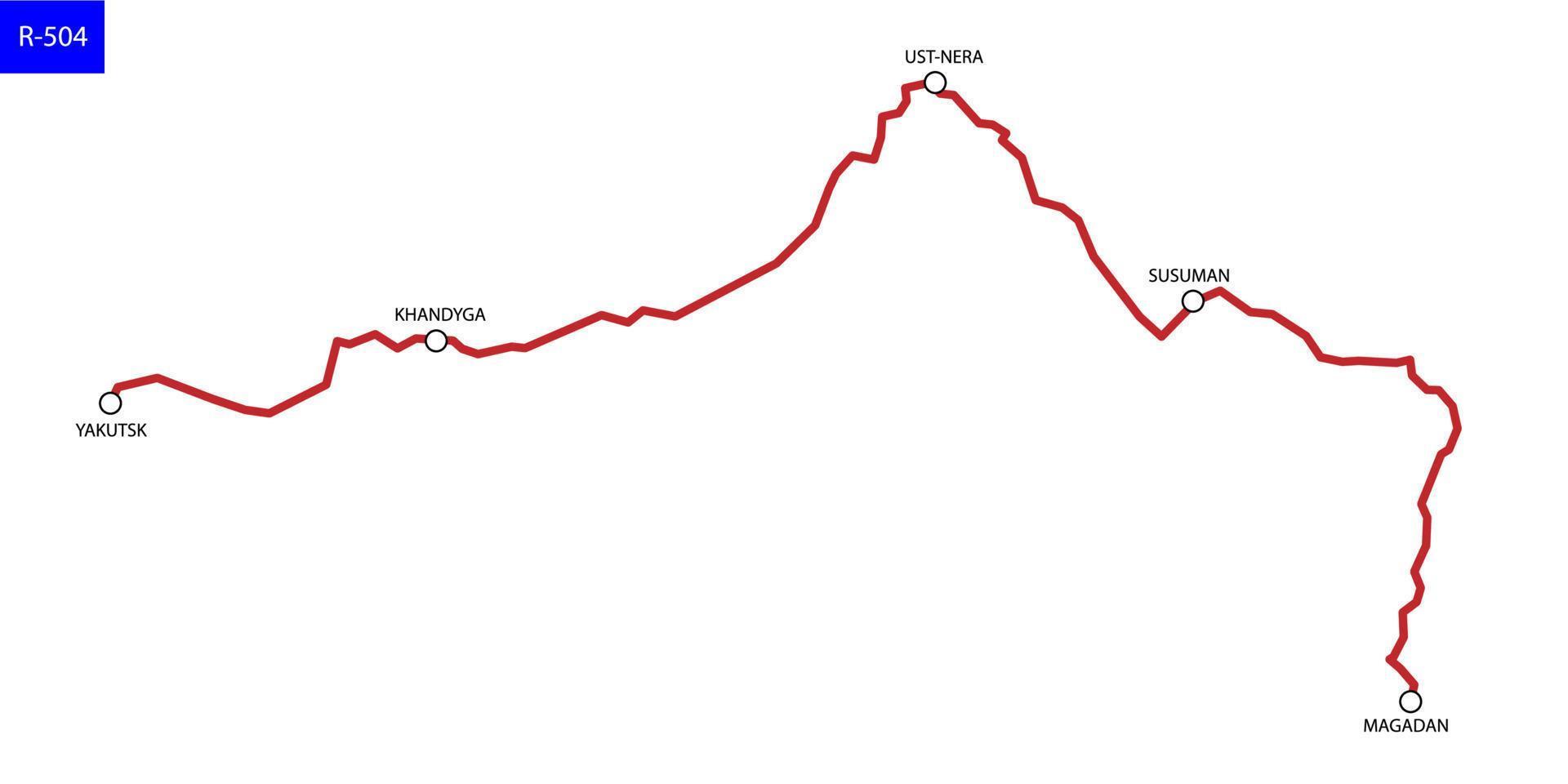 Road map of Russia vector