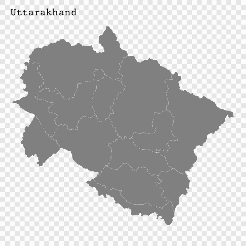 High Quality map of state of India vector