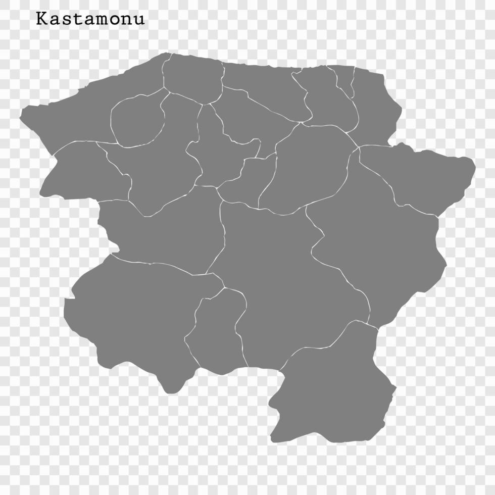 High Quality map is a province of Turkey vector