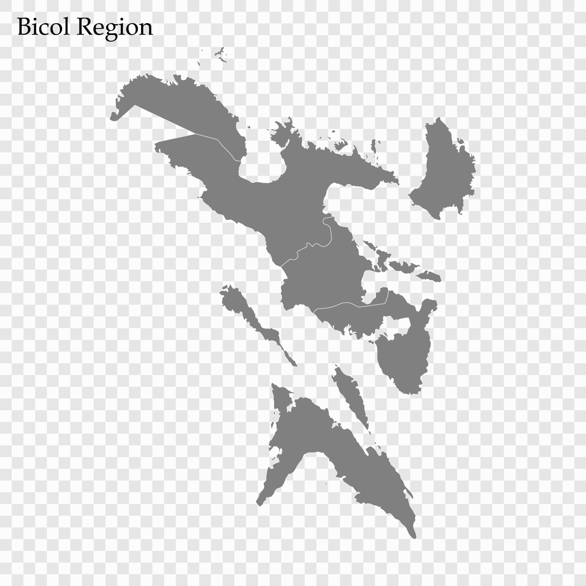 Philippine Map Outline High Resolution High Quality Map Of Region Of Philippines Vector