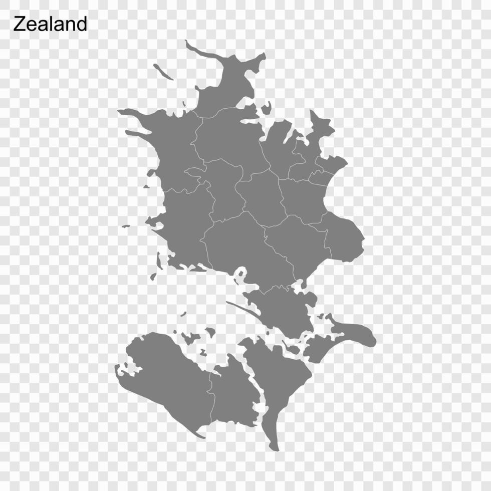 alto calidad mapa es un región de Dinamarca vector