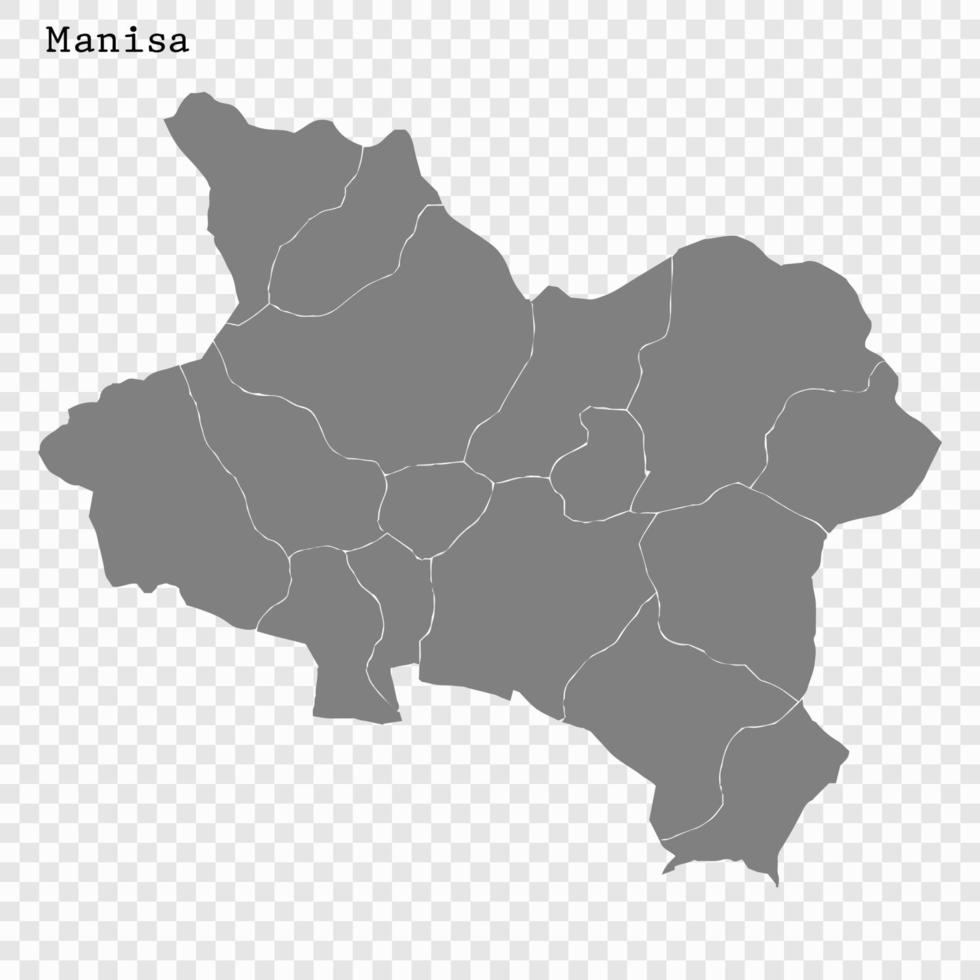 High Quality map is a province of Turkey vector