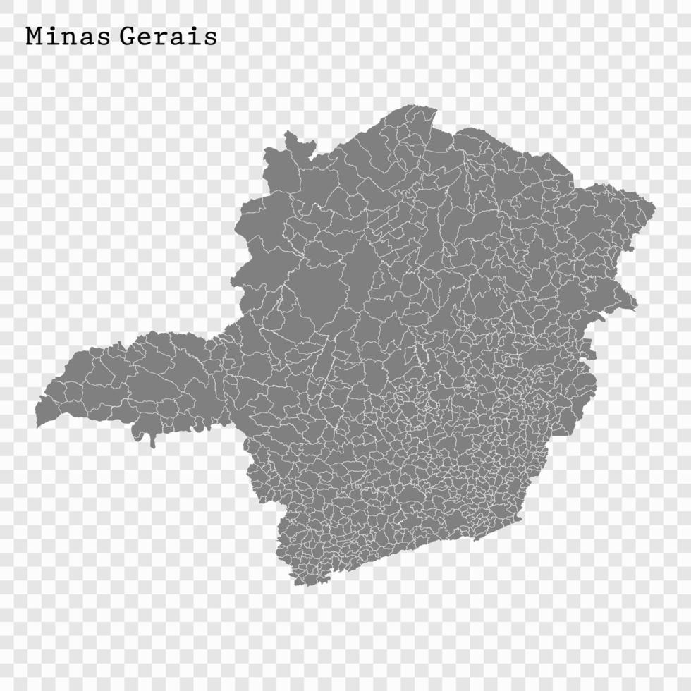 High Quality mapstate of Brazil vector