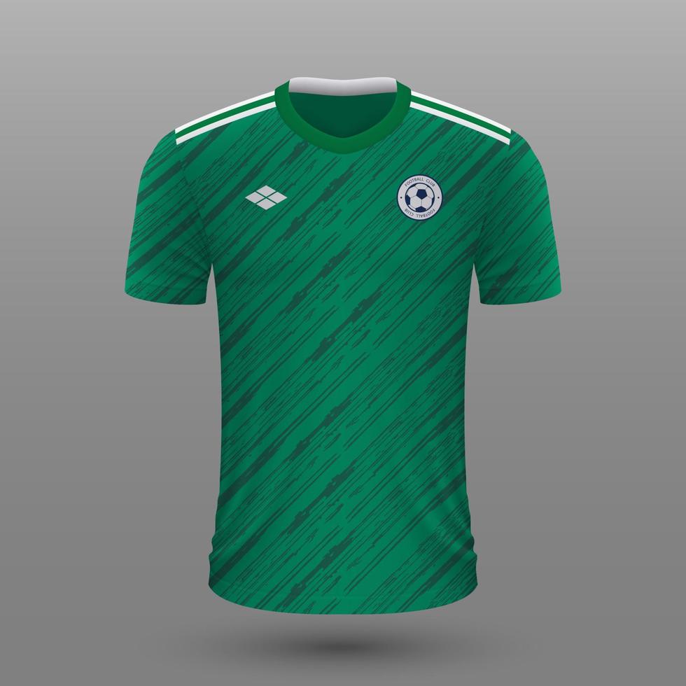 Realistic soccer shirt , Northern Ireland home jersey template for football kit. vector