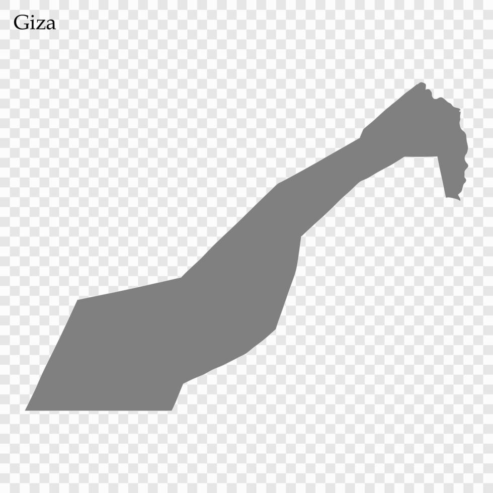 mapa de gobernación de Egipto vector