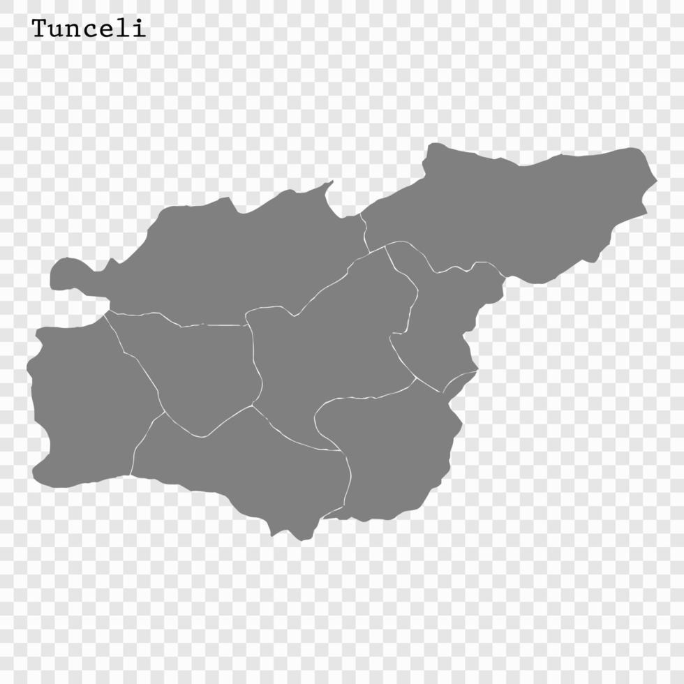 High Quality map is a province of Turkey vector