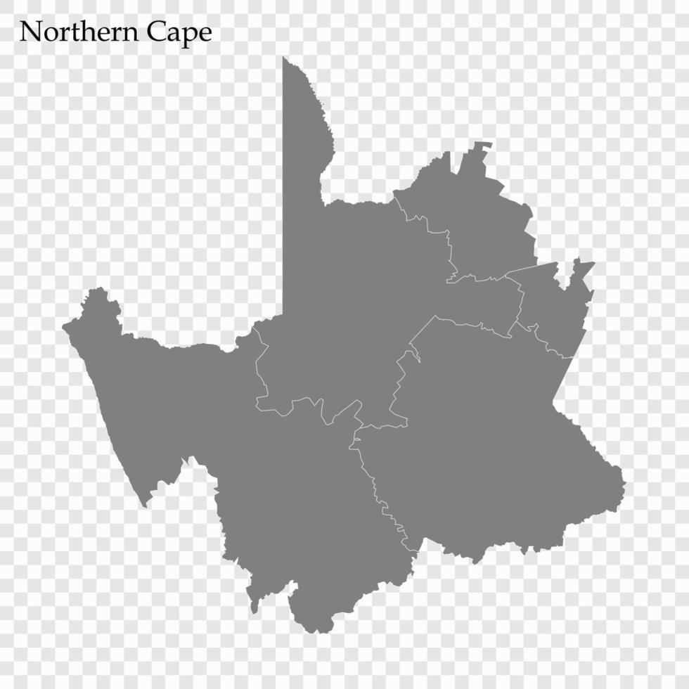 High Quality map is a province of South Africa vector