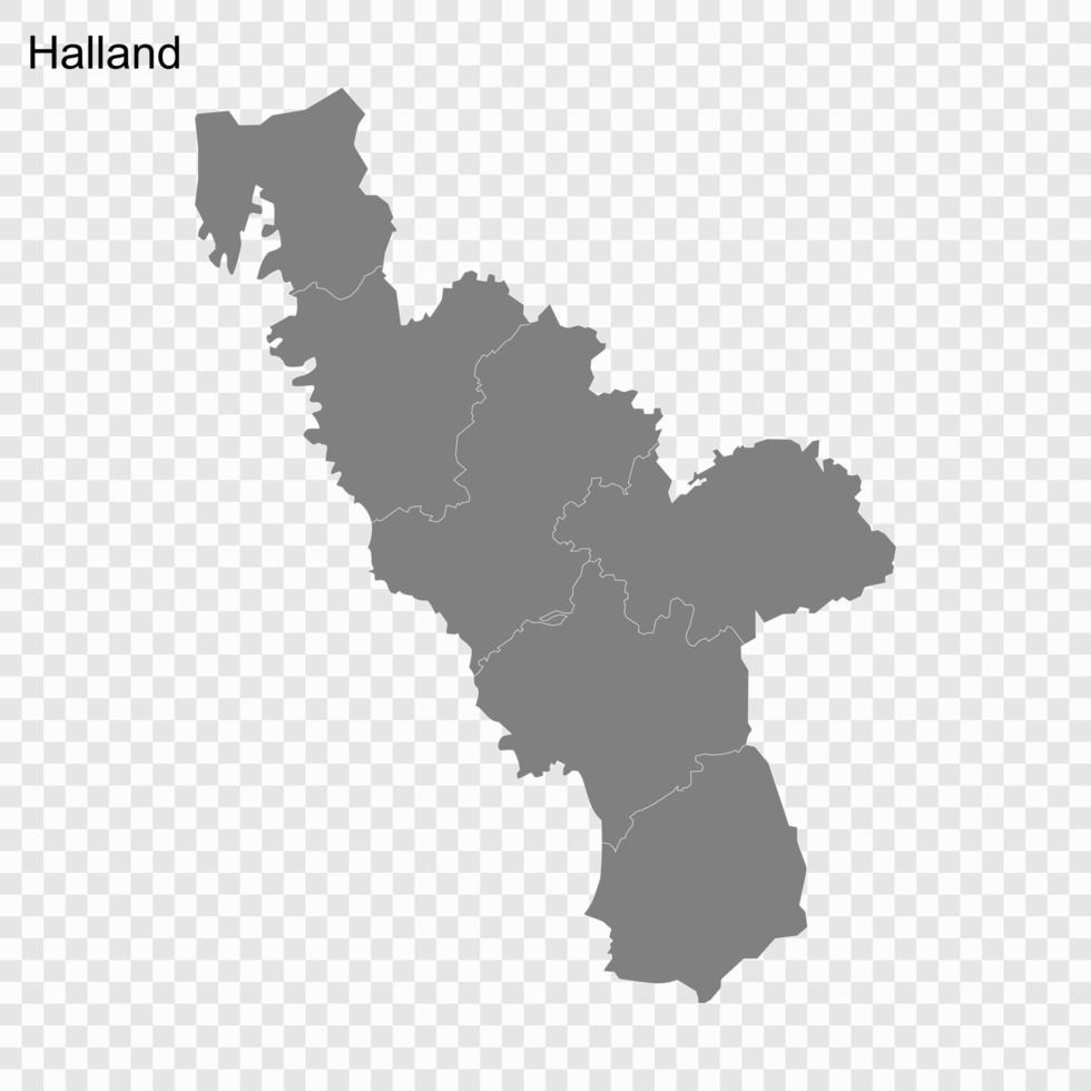 High Quality map is a county of Sweden vector