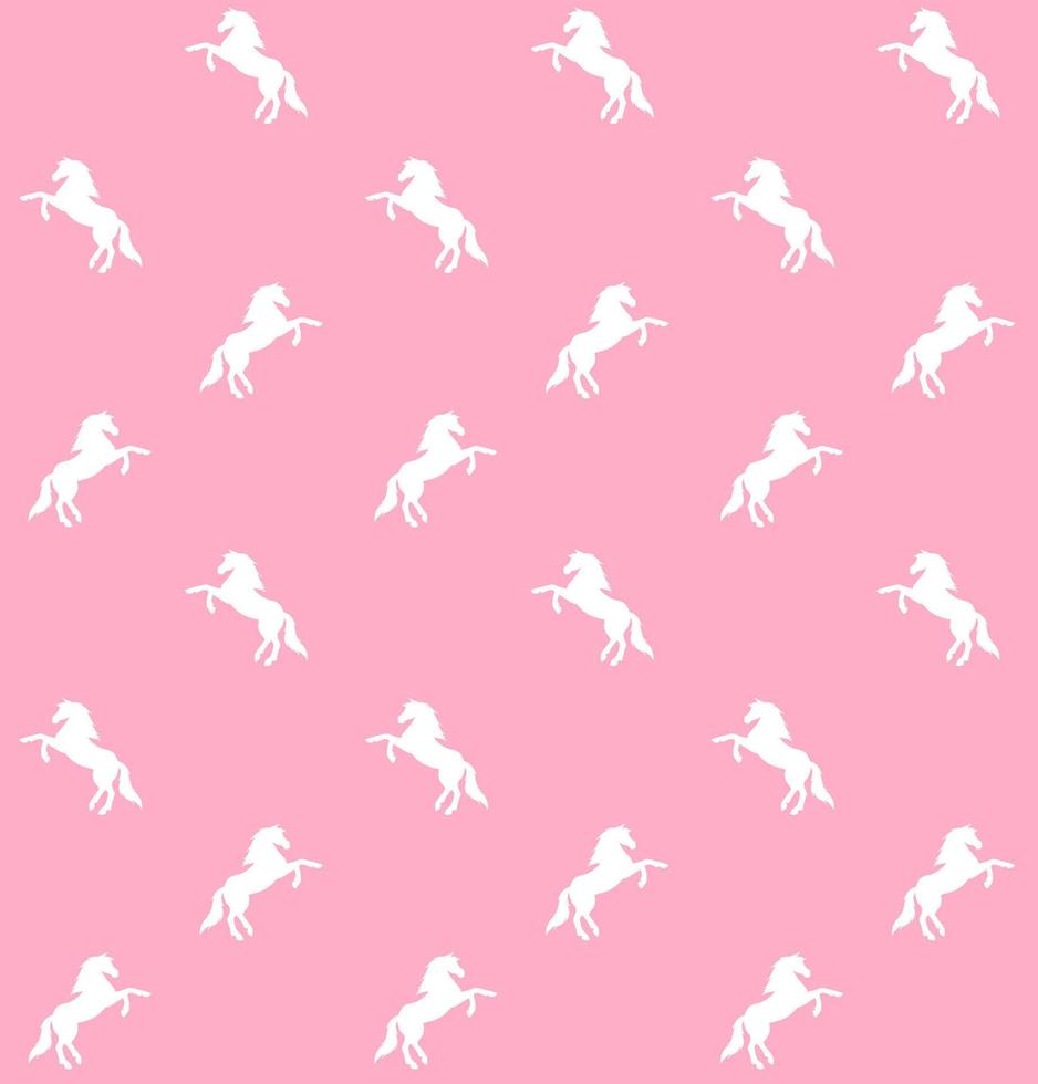 Vector seamless pattern of unicorn silhouette