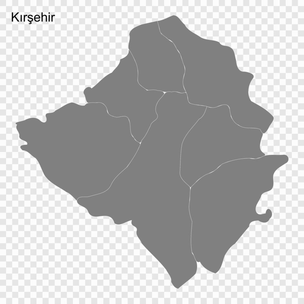 High Quality map is a province of Turkey vector