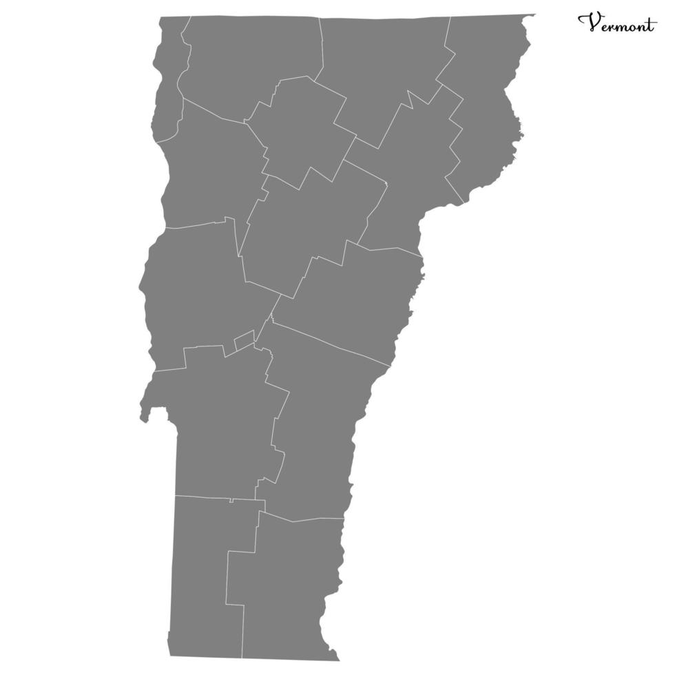 High Quality map state of United States vector