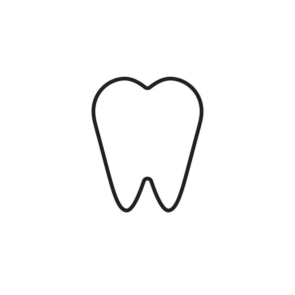 Vector hand drawn doodle sketch tooth isolated on white background