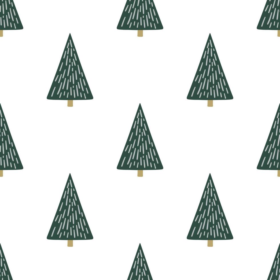 Fir-tree. Simple seamless pattern. vector