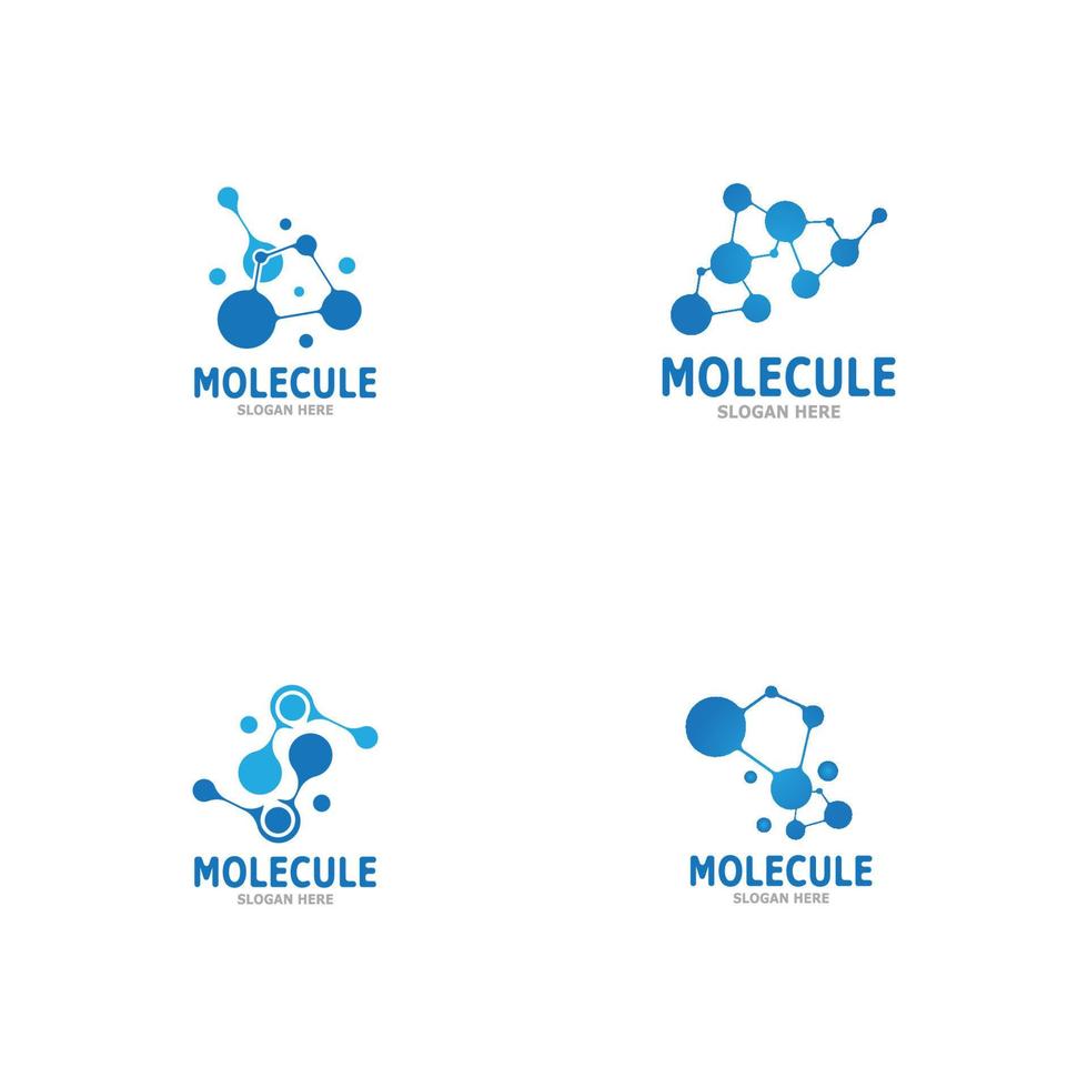 molécula logo vector modelo ilustración