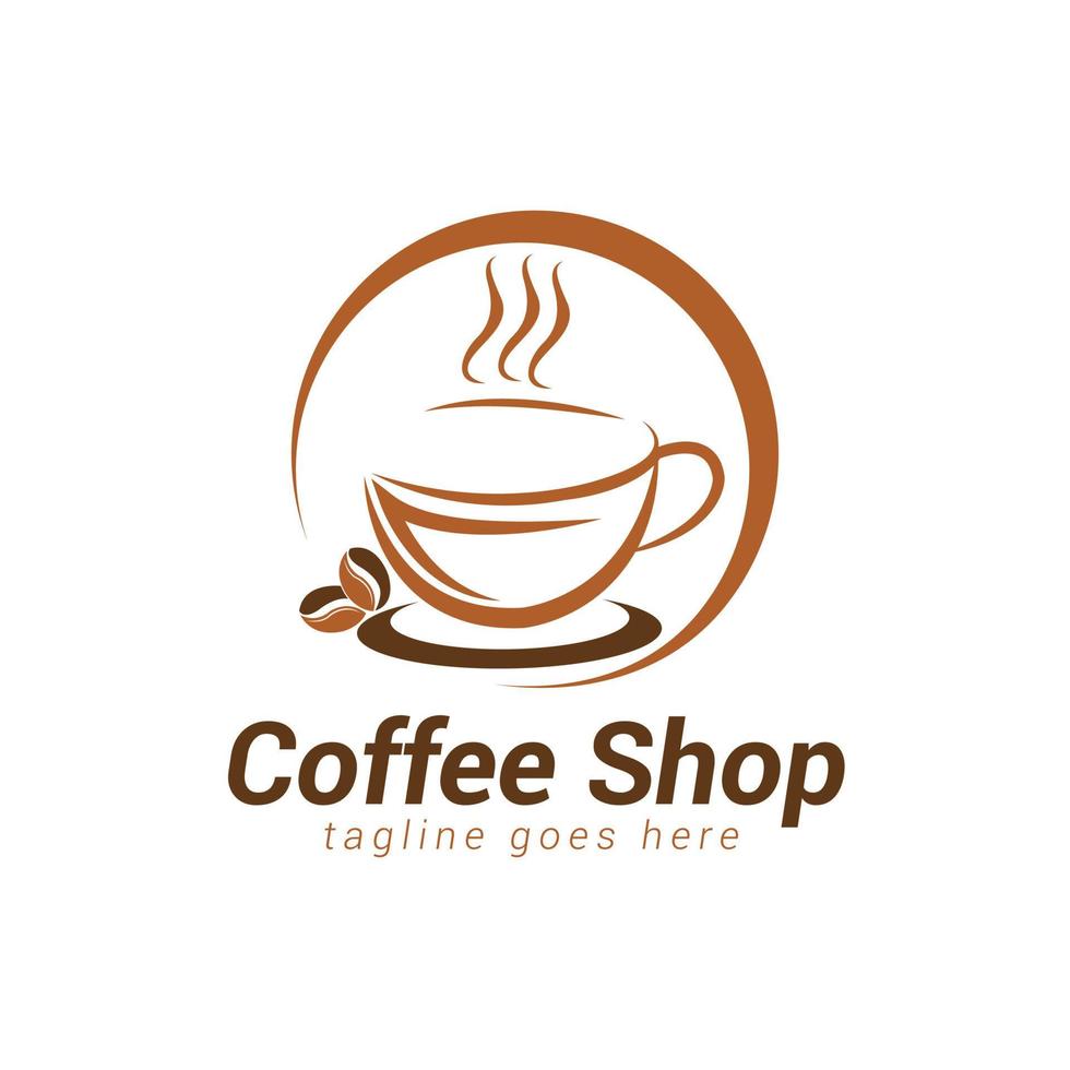 café tienda logo modelo diseño, café taza logo vector