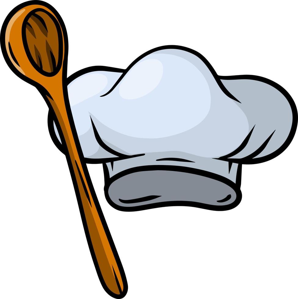 Cook white Clothes. Element of the restaurant and cafe logo. Cartoon drawn illustration vector