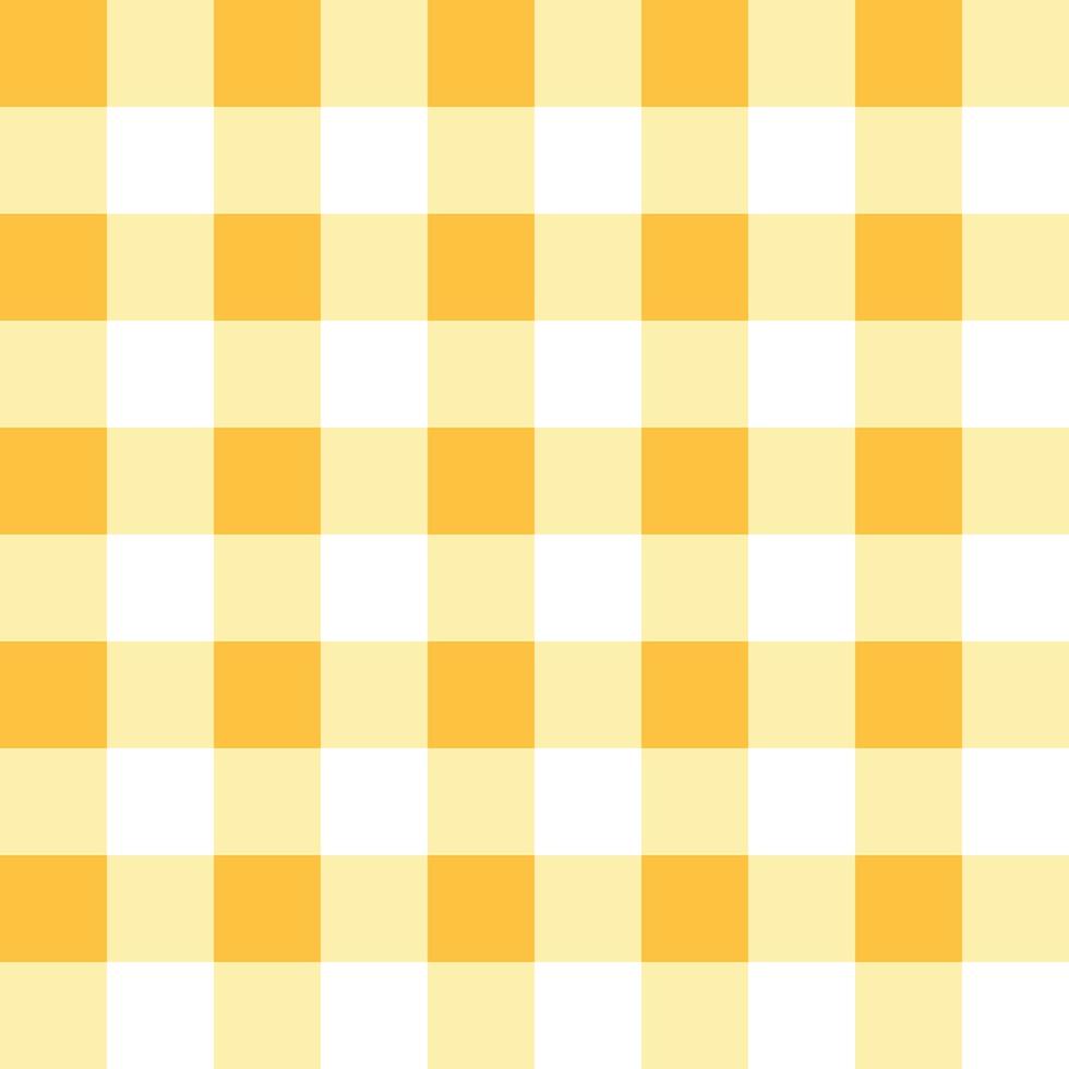 Yellow and white gingham, Checkered Pattern seamless for picnic blanket, tablecloth, plaid, clothes, Italian style overlay, fabric geometric. Vector illustration cartoon Flat web design element